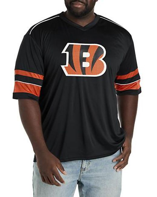 Nfl Black Big & Tall V-Neck Team T-Shirt for men