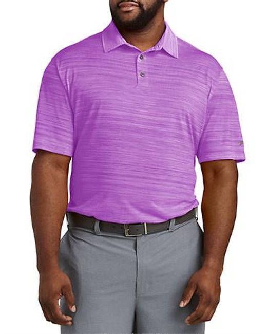 Reebok Purple Big & Tall Performance Space-Dyed Polo Shirt for men