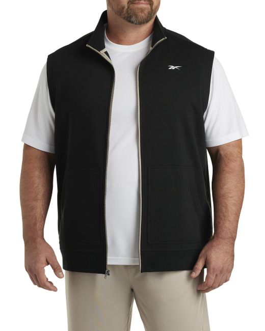 Reebok Black Big & Tall Fleece Vest for men