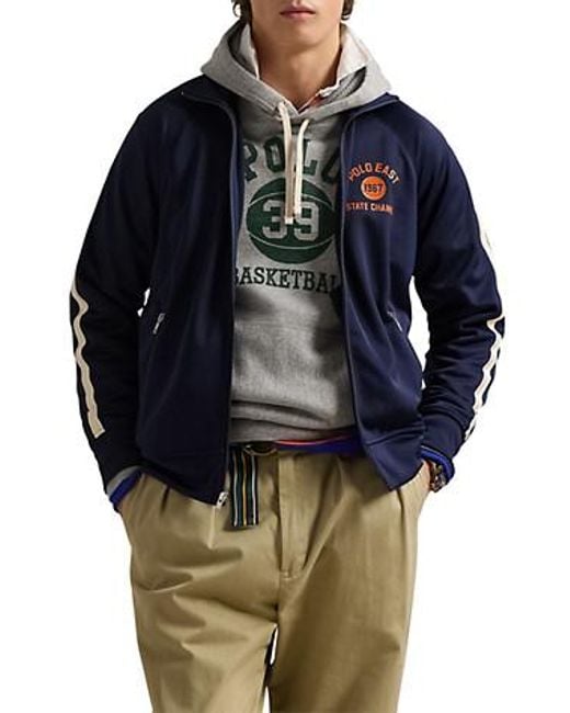 Polo Ralph Lauren Blue Big & Tall Polo Ball Double-Knit Track Jacket for men