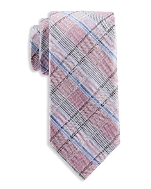 Michael Kors Purple Big & Tall Sutton Plaid Tie for men