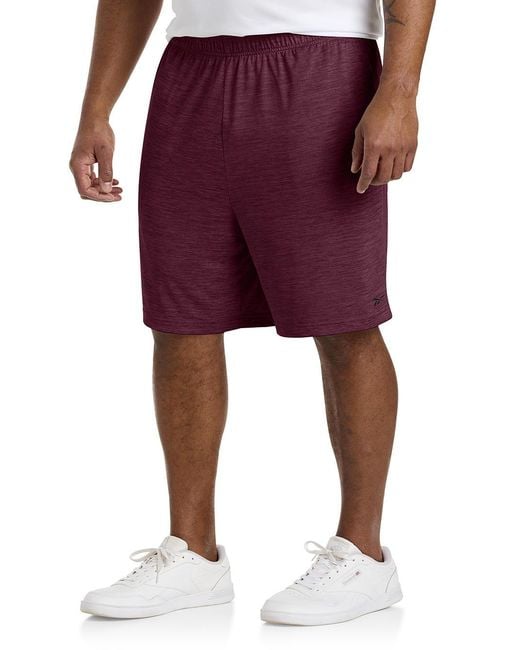 Reebok Red Performance Tech Heather Shorts for men