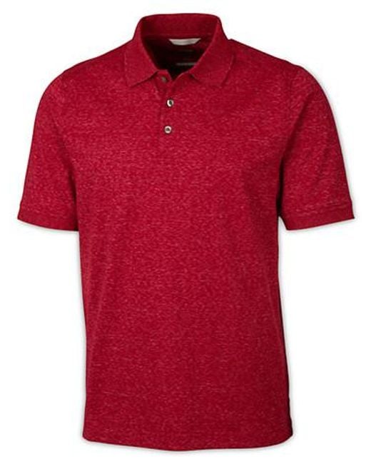 Cutter & Buck Red Big & Tall Drytec Space-Dyed Polo Shirt for men