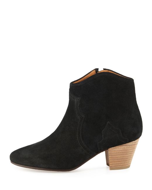Isabel marant Dicker Suede Western Bootie in Gray - Save 45% | Lyst