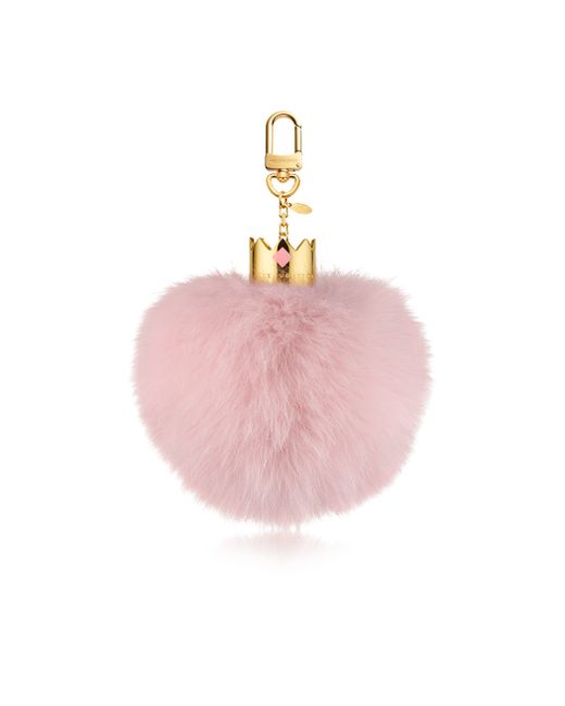 Louis vuitton Fuzzy Bubble Bag Charm in Pink (Light Pink) | Lyst