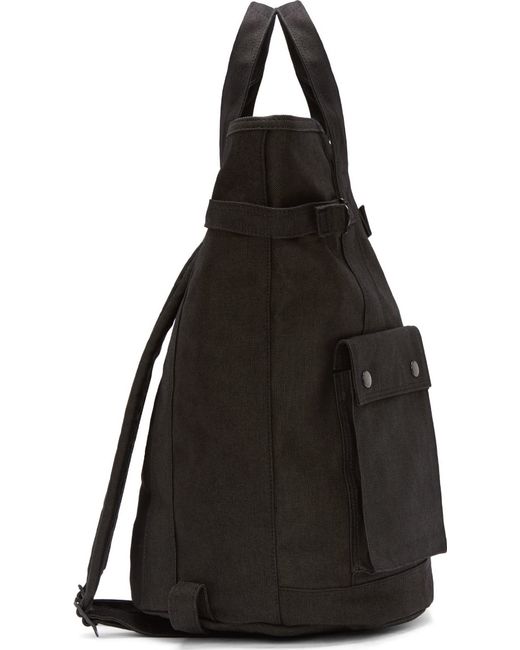 Porter Black Denim Convertible Backpack for men