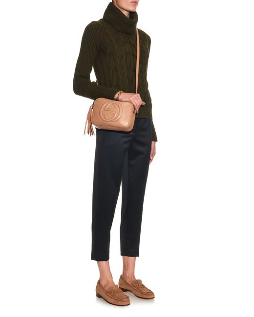 Gucci Soho Leather Cross body Bag in Brown Lyst