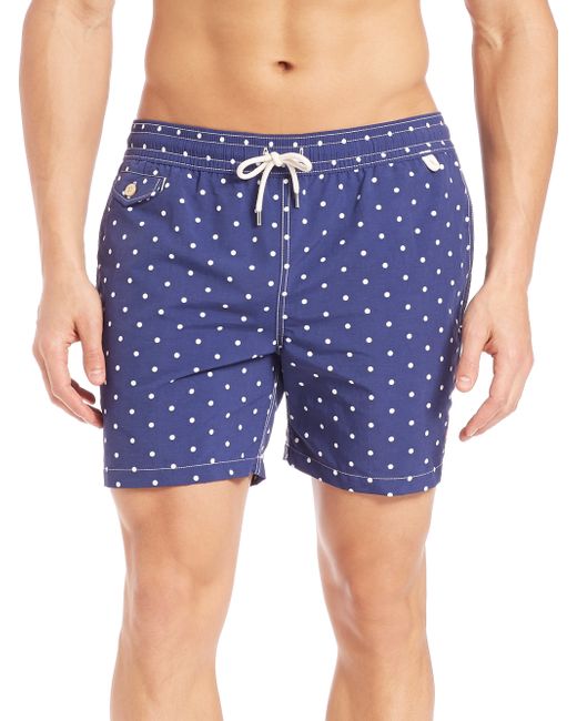 Polo ralph lauren Polka dot Traveler Swim Shorts in Blue