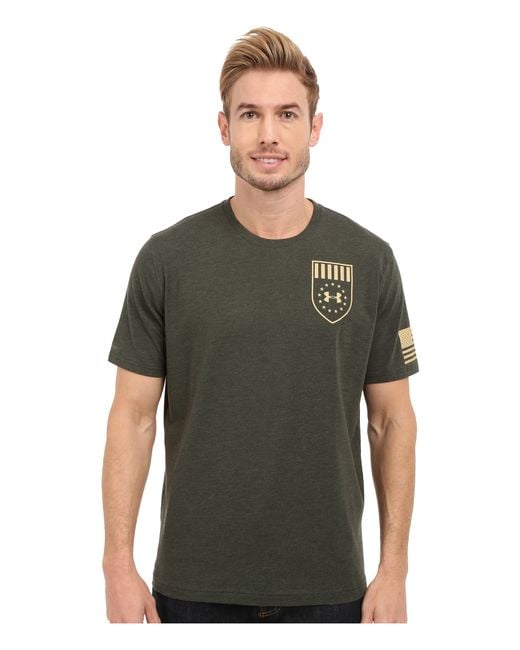 Under Armour Ua Freedom Eagle Short Sleeve Tee in Green for Men