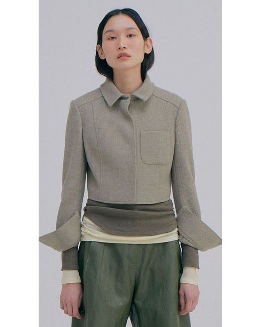 light grey cropped jacket