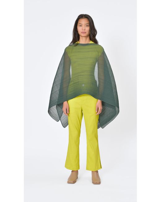 Pleats Please Issey Miyake Synthetic Madame-t In Dark Green in Yellow ...