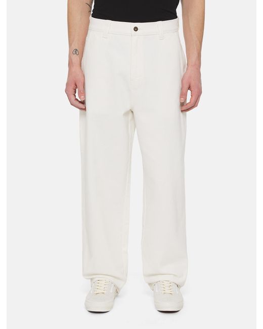 Dickies White Madison Denim Trousers for men