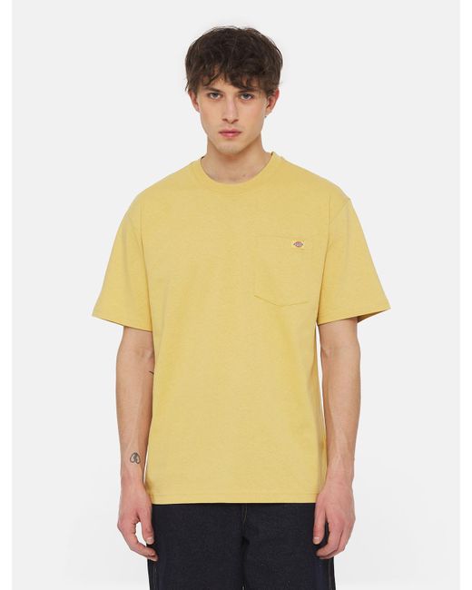 Dickies Yellow Luray Short Sleeve Pocket T-shirt for men