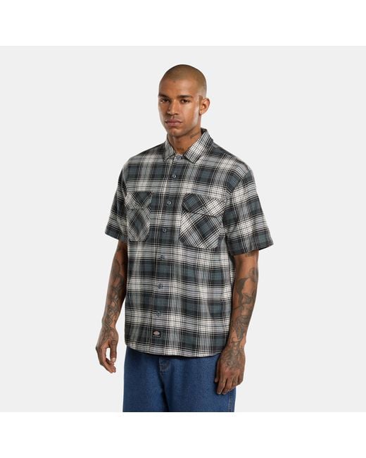 Chemise À Carreaux Manches Courtes Mike Anderson, Homme, Taille Dickies pour homme en coloris Gray