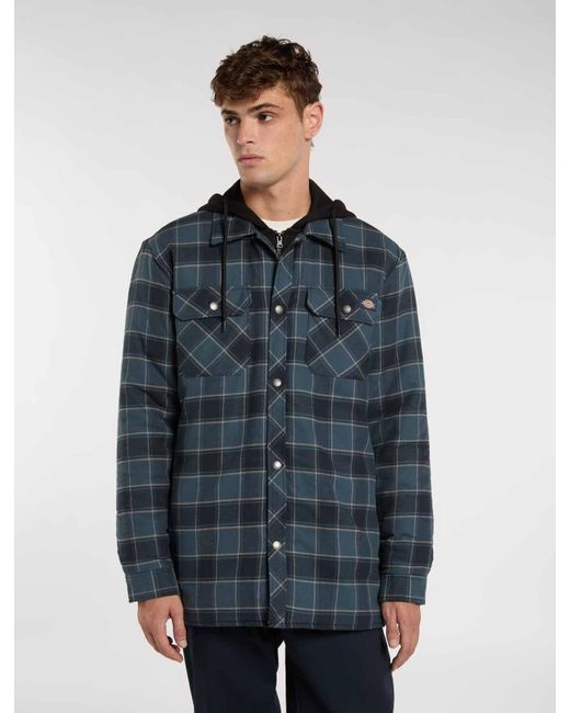 Chemise À Capuche En Polaire Et Flanelle, Homme, Taille Dickies pour homme en coloris Blue