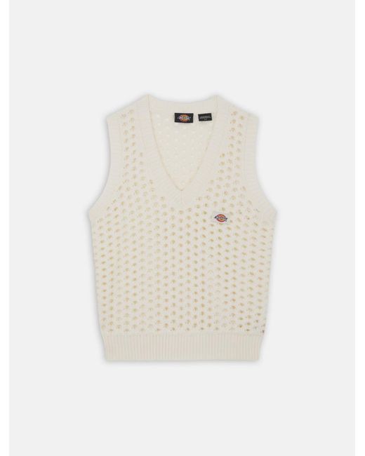 Dickies White Ingalls Knitted Vest