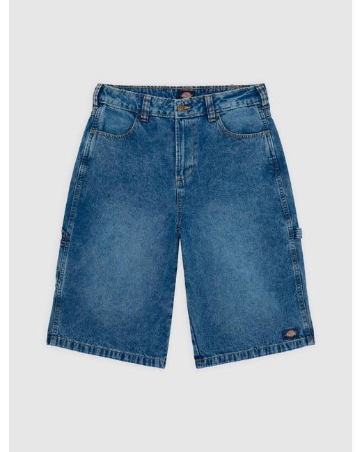 Dickies Blue Denim Carpenter Jorts, Damen, Größe