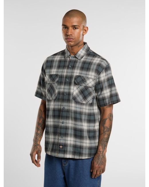 Chemise À Carreaux Manches Courtes Mike Anderson, Homme, Taille Dickies pour homme en coloris Gray