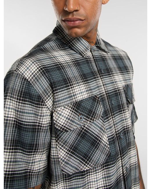 Chemise À Carreaux Manches Courtes Mike Anderson, Homme, Taille Dickies pour homme en coloris Gray