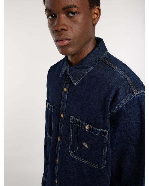 Chemise En Jean À Manches Longues Mechanic, Homme, Taille Dickies pour homme en coloris Blue