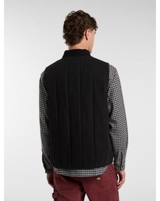 Veste Sans Manches Matelassée En Toile, Homme, Taille Dickies pour homme en coloris Black