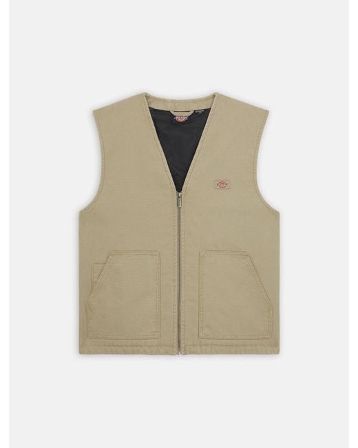 Dickies Gepolsterte Duck Canvas Weste, Herren, Größe in Natural für Herren