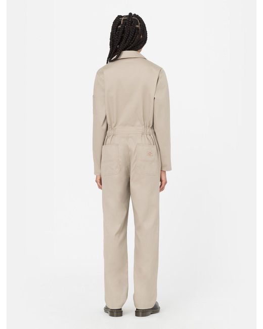 Dickies Natural Haughton Langarm Coverall Frau Sand Size Xs