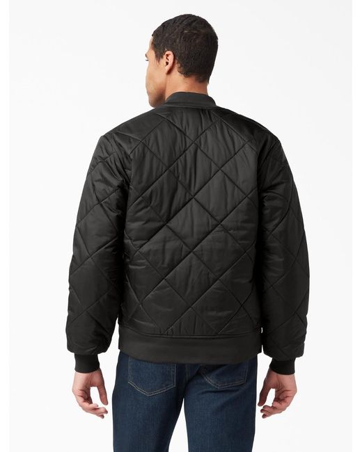 Dickies Diamond Quilted Jacket in Black for Men Lyst UK