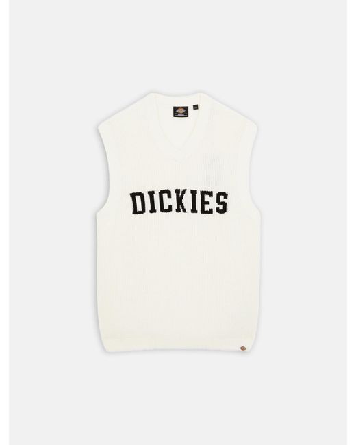 Dickies White Melvern Knitted Vest for men
