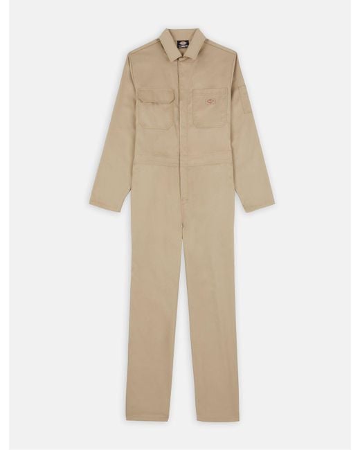 Dickies Natural Haughton Langarm Coverall Frau Sand Size Xs
