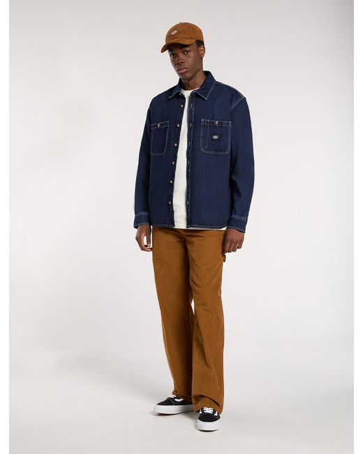 Chemise En Jean À Manches Longues Mechanic, Homme, Taille Dickies pour homme en coloris Blue