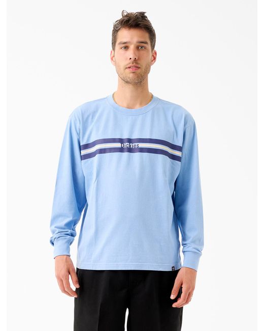 Dickies Blue Tom Knox Panel Graphic Long Sleeve T-shirt for men
