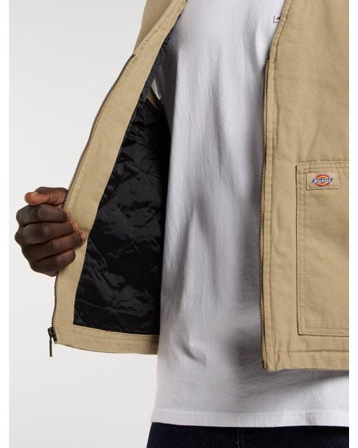 Dickies Gepolsterte Duck Canvas Weste, Herren, Größe in Natural für Herren