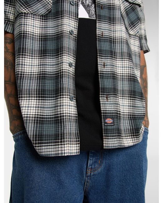 Chemise À Carreaux Manches Courtes Mike Anderson, Homme, Taille Dickies pour homme en coloris Gray