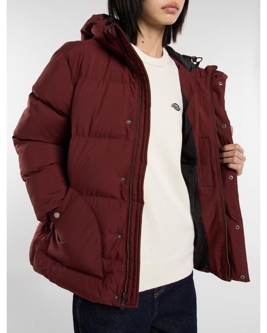 Chaqueta Acolchada Con Capucha Eagleville, Mujer, Talla Dickies de color Red