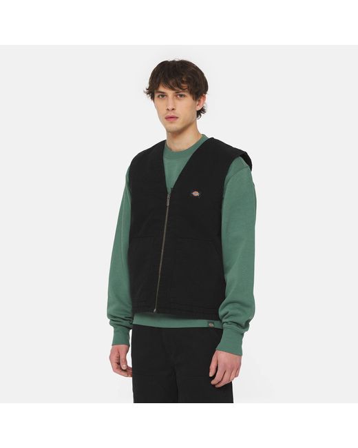 Dickies Gepolsterte Duck Canvas Weste, Herren, Größe in Black für Herren