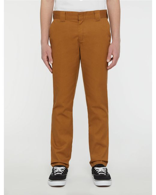 Dickies Brown 872 Slim Fit Work Trousers for men