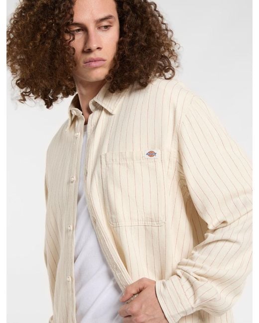 Chemise Manches Longues À Rayures Service, Homme, Taille Dickies pour homme en coloris Natural