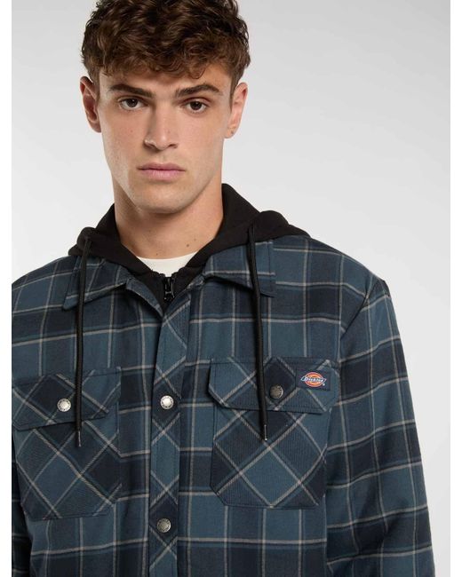 Chemise À Capuche En Polaire Et Flanelle, Homme, Taille Dickies pour homme en coloris Blue
