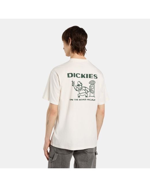 Dickies White Burns Light Weight T-Shirt for men