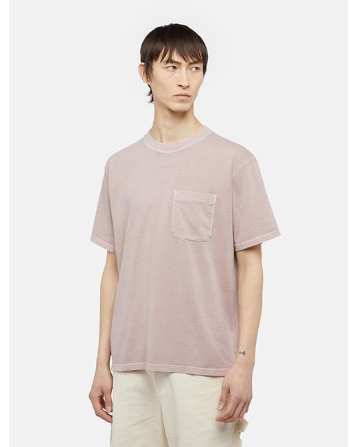 Dickies Pink Garment Dyed Short Sleeve T-shirt for men