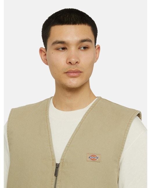Dickies Gepolsterte Duck Canvas Weste, Herren, Größe in Natural für Herren