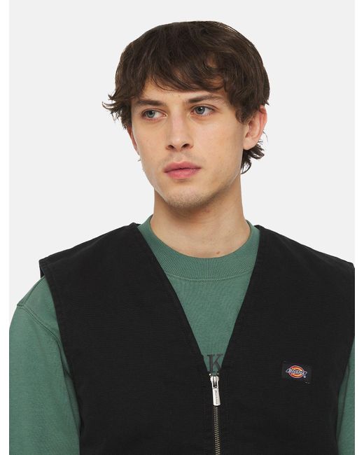 Dickies Gepolsterte Duck Canvas Weste, Herren, Größe in Black für Herren