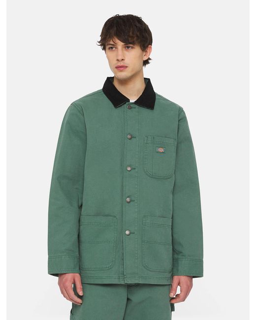 Dickies Green Duck Canvas Unlined Chore Coat for men