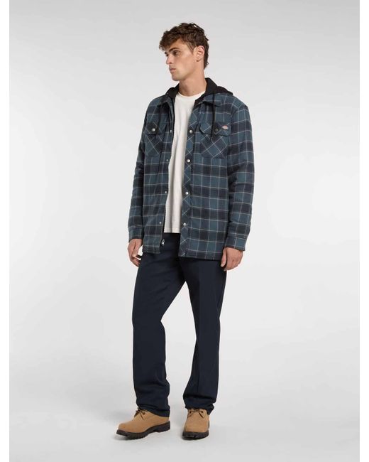 Chemise À Capuche En Polaire Et Flanelle, Homme, Taille Dickies pour homme en coloris Blue