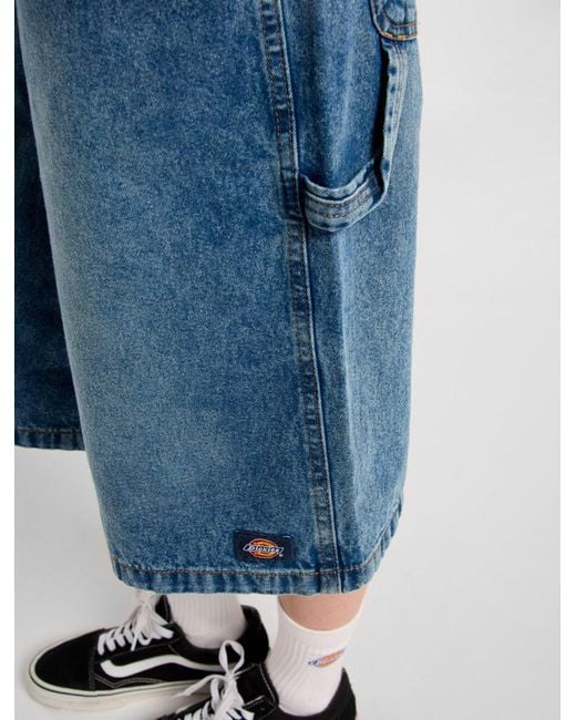 Dickies Blue Denim Carpenter Jorts, Damen, Größe