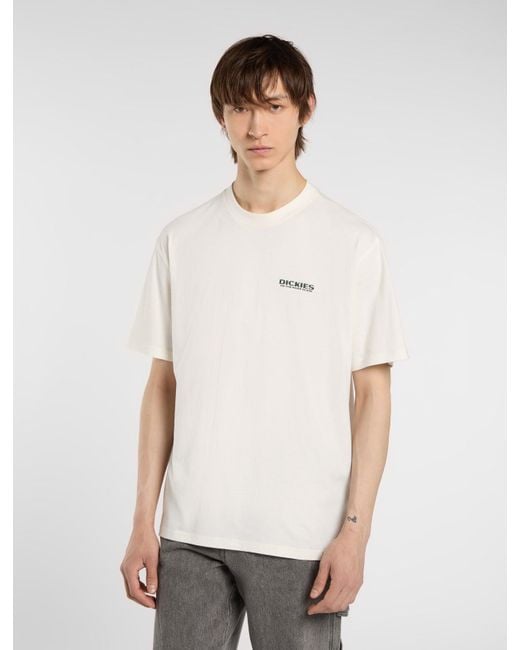 Dickies White Burns Light Weight T-Shirt for men