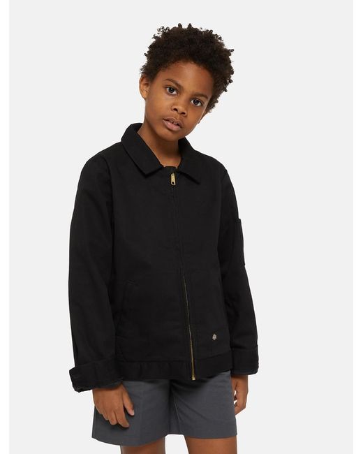 Dickies Black Kids' Lined Eisenhower Cropped Jacket
