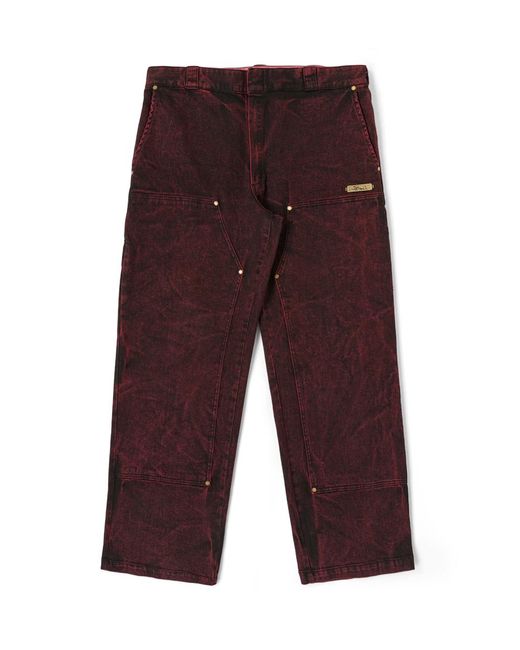 Dickies Purple Washed Denim Double Knee Trousers for men