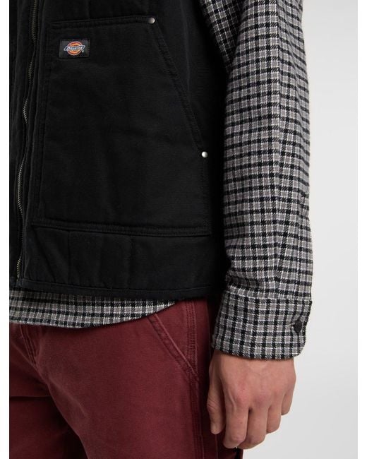 Veste Sans Manches Matelassée En Toile, Homme, Taille Dickies pour homme en coloris Black